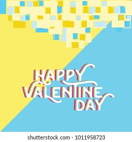 Happy valentine's day heart , greeting happy valentine day holiday , valentine day with color Pastels love
