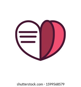 happy valentines day heart greeting card love romantic feeling icon vector illustration