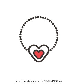 happy valentines day heart icon vector illustration design