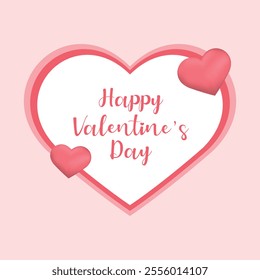 Happy Valentine's day heart illustration