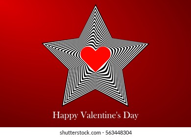 Happy Valentine's Day, heart and star,