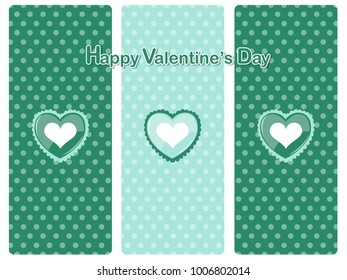 Happy Valentine's Day Heart Symbol On Color Background. holiday and decoration element. Vector illustration