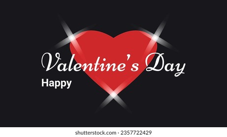 Happy Valentine's Day with Heart and Text