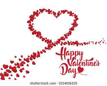 Feliz día de San Valentín, dibujo de Vector de corazón