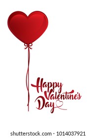 Happy valentines day, heart vector drawing