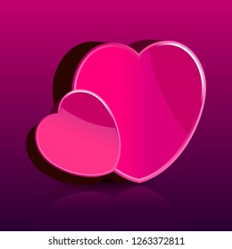Happy Valentine's day  with heart vector illustration