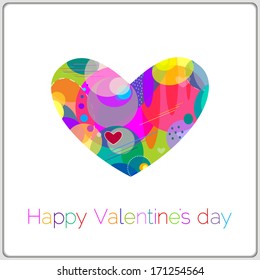Happy Valentines Day. Heart . Vector.