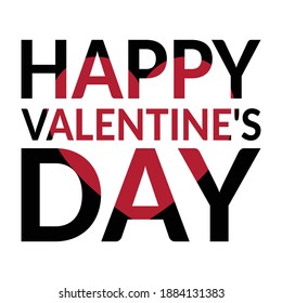  Happy Valentine's day with heart vector typography t-shirt design. Ready to print for apparel, poster, mug . Modern, simple, lettering t-shirt vector illustration