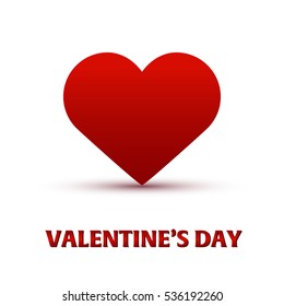 Happy Valentines Day. Heart. Vector flat illustration