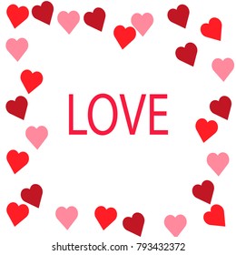 Happy Valentine's day heart vector icon illustration flat design