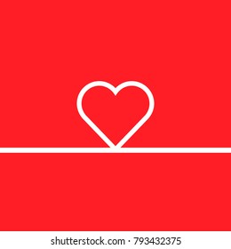 Happy Valentine's day heart vector icon illustration flat design