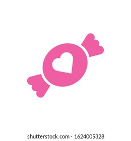 happy valentines day heart with wings vector illustration design