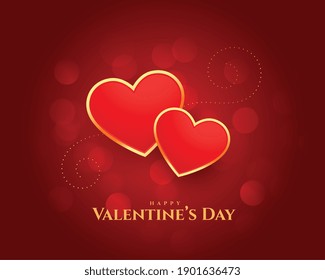 happy valentines day hearts beautiful card design