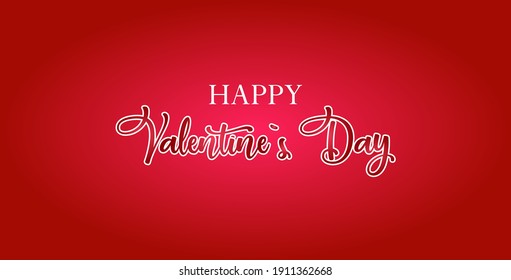 Happy Valentine's Day with hearts and gift compositions for trendy banners, posters or greeting cards