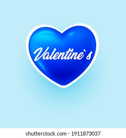Happy Valentine's Day with hearts and gift compositions for trendy banners, posters or greeting cards