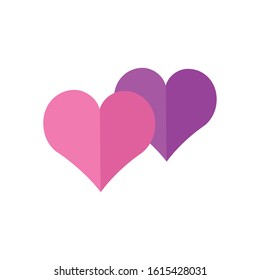 happy valentines day hearts icons vector illustration design