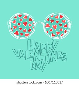 Happy Valentine's Day. Hearts. Isolated vector object on white background.