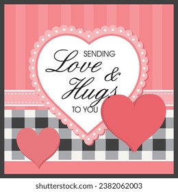 Happy valentine's day with hearts and lettering