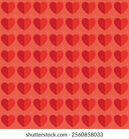 Happy Valentine's Day, hearts seamless pattern background, Red Hearts decoration Greeting love background