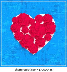 Happy Valentine's day holiday floral card