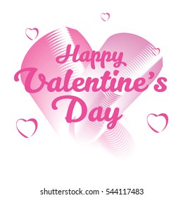 Happy Valentine's Day Icon with lettering Design