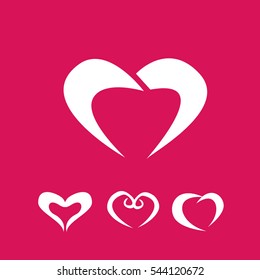 Happy Valentine's Day Icon with lettering Design