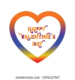 Happy valentine's day icon logo