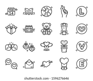 Happy Valentines Day icon set,Vector and Illustration.