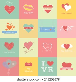 happy valentines day icon, Vector/Illustration EPS10 