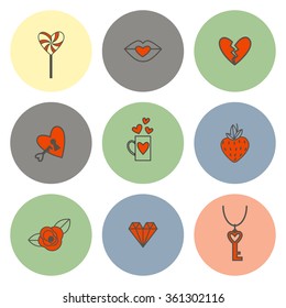 Happy Valentines Day Icons
