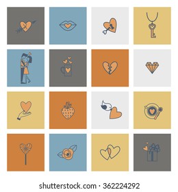 Happy Valentines Day Icons