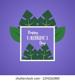 Happy Valentine's Day Illustration, Card, Poster, Background Design. Botanical Themes Illustration