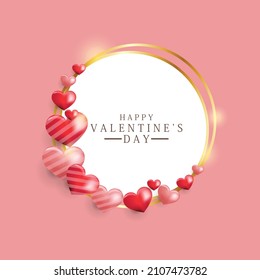 Happy Valentine's Day Illustration. Valentine's frame