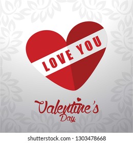 Happy Valentine's day , Illustration of love, Valentine's day set. Greeting card, poster, flyer, banner design.