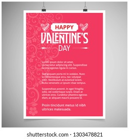 Happy Valentine's day , Illustration of love, Valentine's day set. Greeting card, poster, flyer, banner design.
