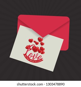 Happy Valentine's day , Illustration of love, Valentine's day set. Greeting card, poster, flyer, banner design.