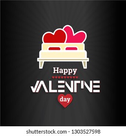 Happy Valentine's day , Illustration of love, Valentine's day set. Greeting card, poster, flyer, banner design.