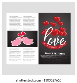 Happy Valentine's day , Illustration of love, Valentine's day set. Greeting card, poster, flyer, banner design.