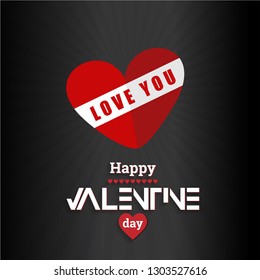 Happy Valentine's day , Illustration of love, Valentine's day set. Greeting card, poster, flyer, banner design.