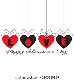 Feliz Vector de Ilustración del Día de San Valentín