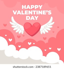Happy Valentine's Day. Valentine's Day illustration vector background. Vector eps 10
