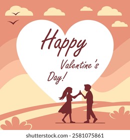 Happy Valentine's Day  Illustration Vector Design,