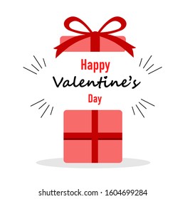 Happy Valentine's Day Image background vector illustration. gift for celebaration party concept.