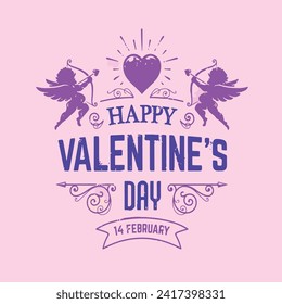 happy valentines day image vector