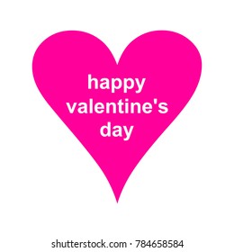 Happy valentine's day inscription in heart.