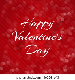 Happy Valentine's Day inscription on  a red background