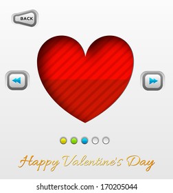  Happy Valentine's Day interface background concept. Vector illustration