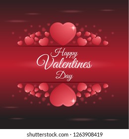 happy valentines day invitation with love background