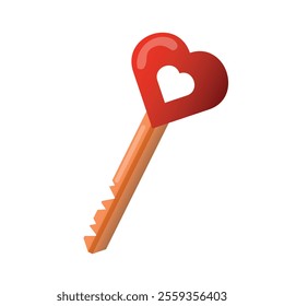 Happy valentines day key with love keychain	