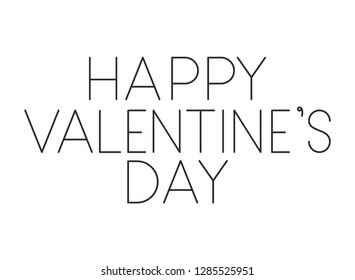 happy valentines day label isolated icon